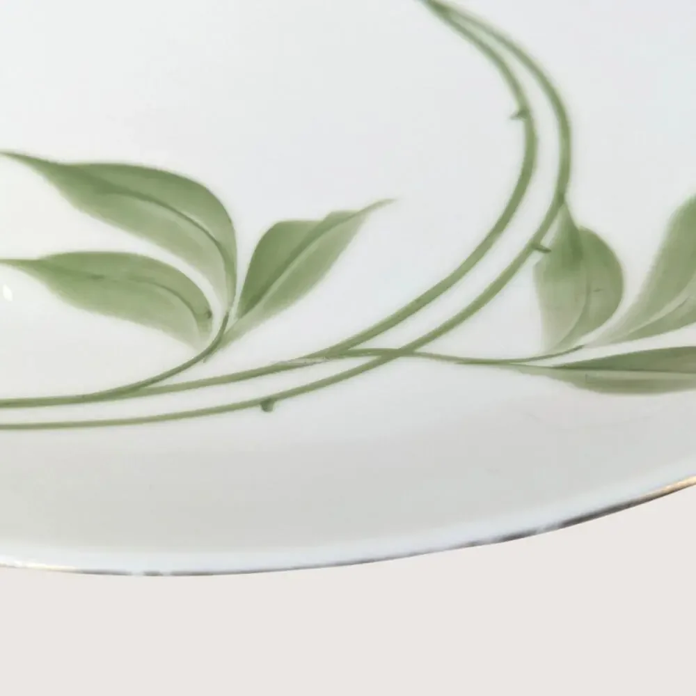 Antique Z S And Co Bavaria Floral Hand Painted Handled Dresser Tray Plate